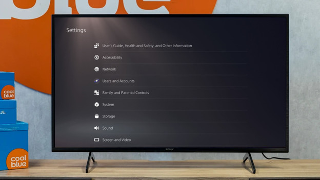 Einstellungsbildschirm auf der PS5