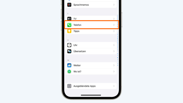 iPhone Telefon App Menü