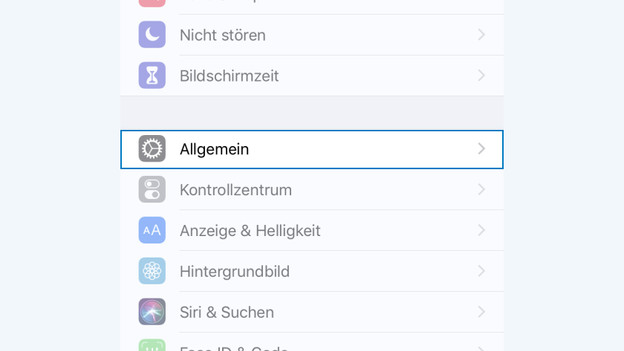 Allgemeine Einstellungen iPhone