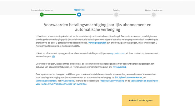 Norton-Geschäftsbedingungen