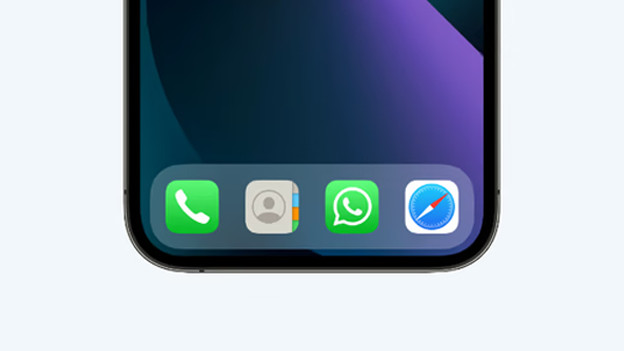 Apps iPhone at the bottom