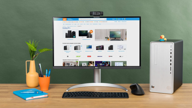 Coolblue Website auf HP PC-Monitor.
