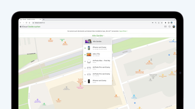 Mit der Deaktivierung von "Wo ist?" loslegen