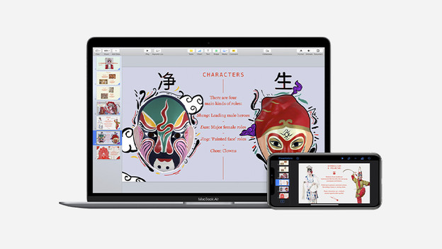 Apple Keynote auf MacBook und iPhone