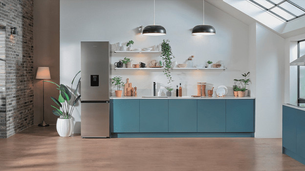 Fridge freezer combination in the kitchen