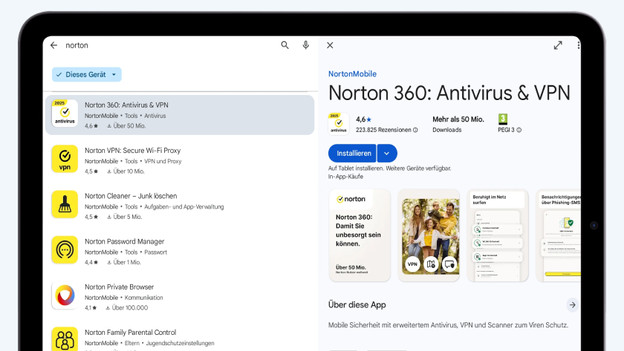 Norton Android installieren