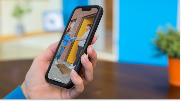 Hülle mit gutem Fallschutz