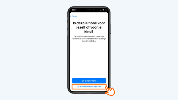 Wähle "Dies ist das Gerät meines Kindes".