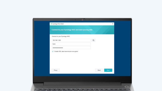 Synology Download Center für den Drive-Client auf deinem PC oder Laptop
