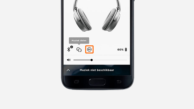 Open noise canceling menu