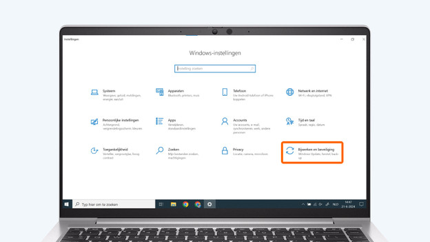 Wähle nun "Update und Sicherheit" aus.