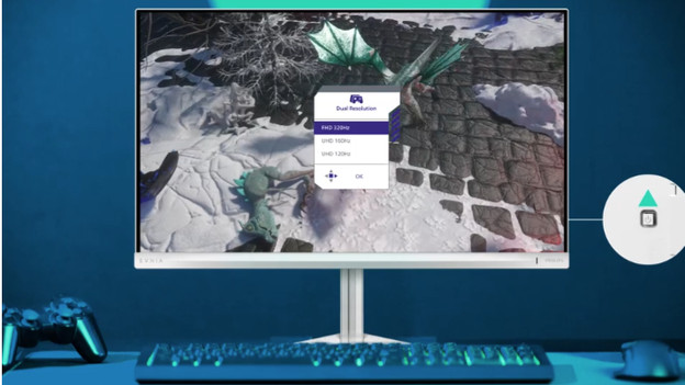 Dual-Modus-Technologie bei einem Monitor