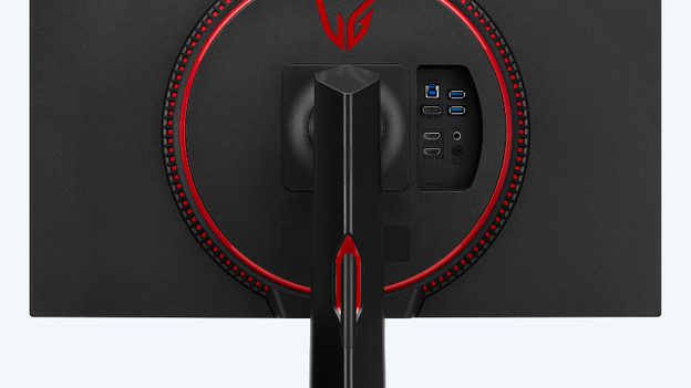 DisplayPort connection of a monitor.