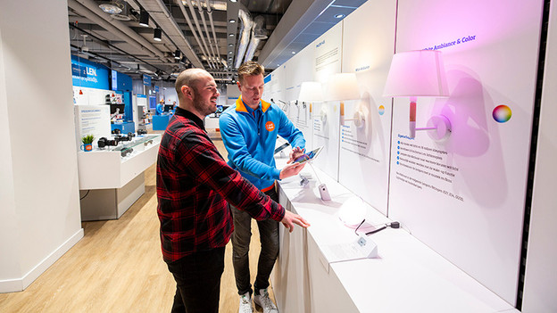 Smart-Lampen im Store in Den Haag