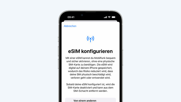 eSIM oder physische SIM-Karte übertragen