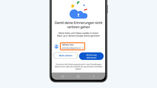 Google-Konto einstellen