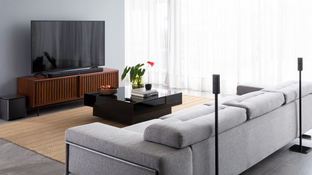 Home cinema set in use