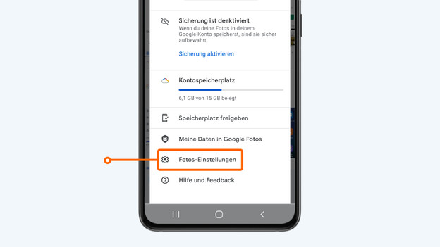Einstellungen für Fotos