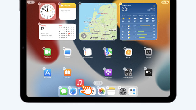 Dem Dock Apps hinzufügen
