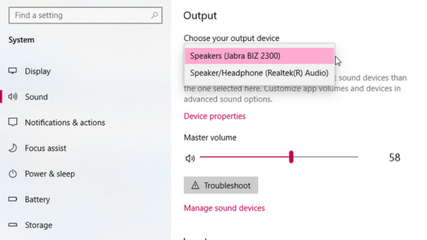 Office-Headset Audioeingang