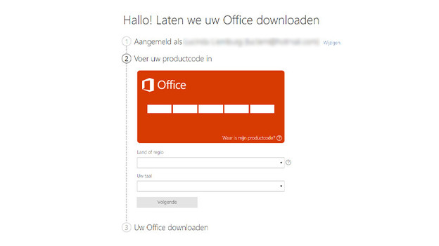 Aktiviere Microsoft Office über die Microsoft-Website.