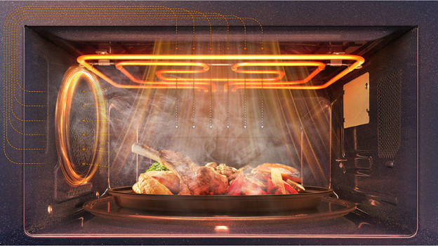 Crisp plate in microwave