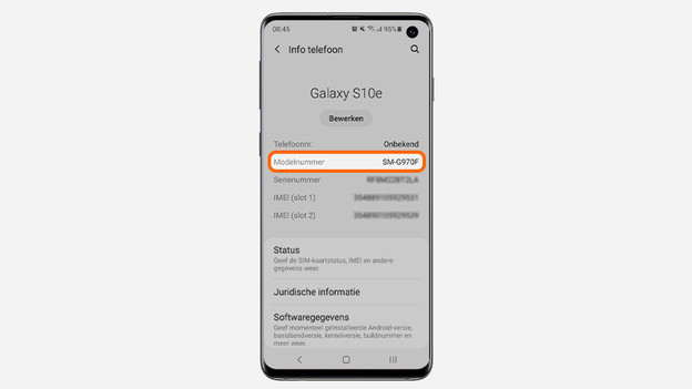 Modellnummer und -name