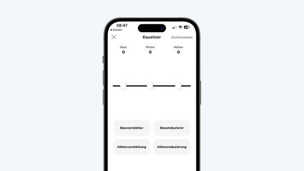 Passe den Equalizer der Bose App an