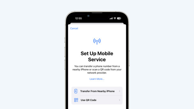 Set up an eSIM on an iPhone