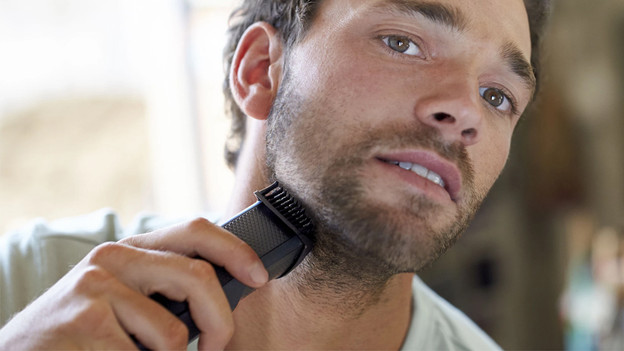Trim with a beard trimmer