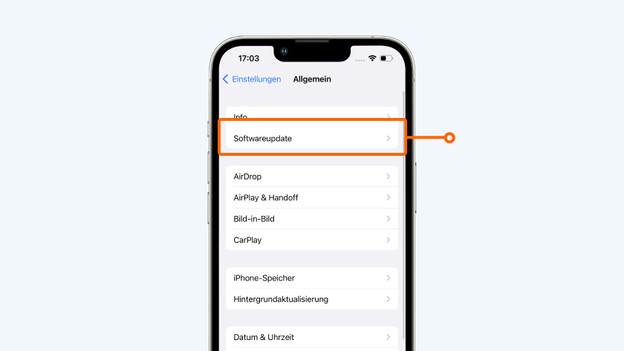 Wähle „Software-Update“
