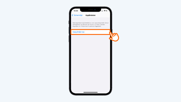 Tippe auf "Limit hinzufügen".