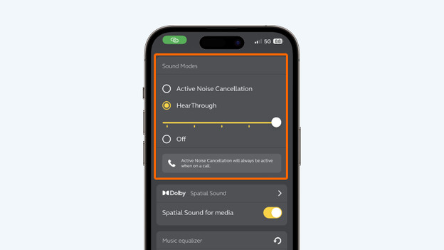 Noise Cancelling von Jabra ändern