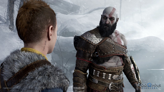 Kratos und Atreus müssen zusammenarbeiten, um das Ende der Zeit aus der nordischen Mythologie Ragnarök . zu stoppen