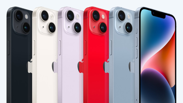 iPhone 14 (Plus): 5 colors, at most 512GB