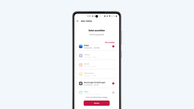OnePlus-Daten übertragen