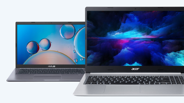 Acer und ASUS Laptop.