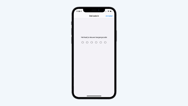 5. Gib den Code erneut ein.