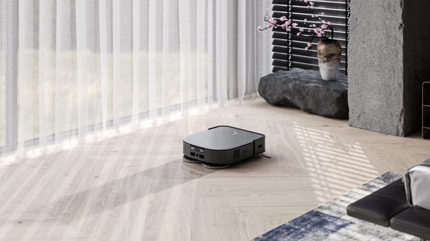 Saugroboter mit rotierenden Wischpads