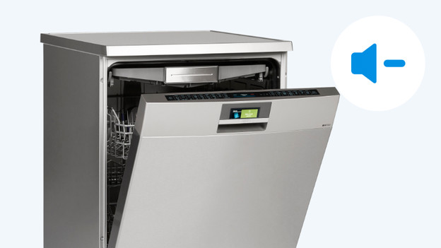 Spülmaschine mit einem Symbol für den Geräuschpegel