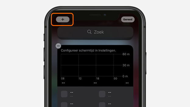 Tippe auf das Pluszeichen oben links auf dem Bildschirm.