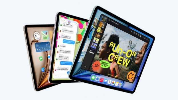 Drei iPad Air, die verschiedene Apps auf dem Display zeigen