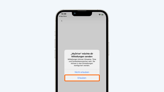 Tippe auf „Zulassen“