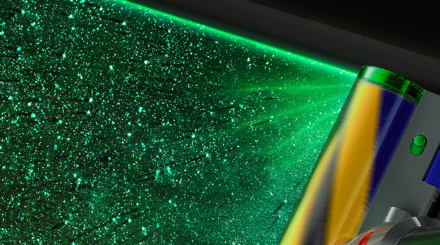 Beleuchtete Parkettbürste