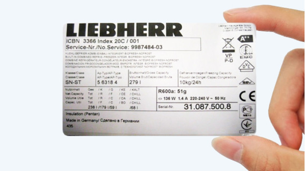 Gefrierschrank Klimaklasse Typenschild