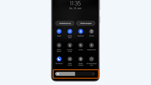 Helligkeit Android