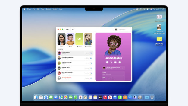 Phone app on MacBook
