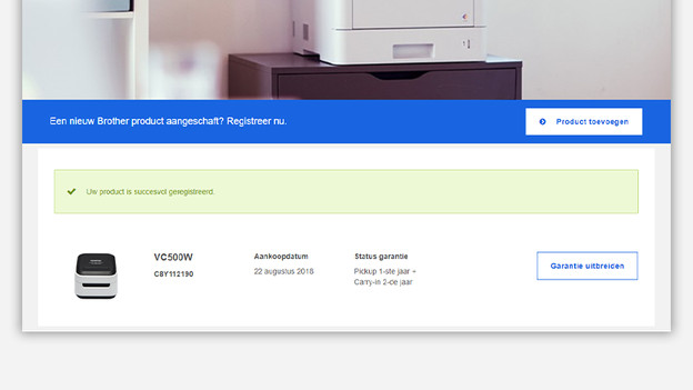 Brother printer finish registration