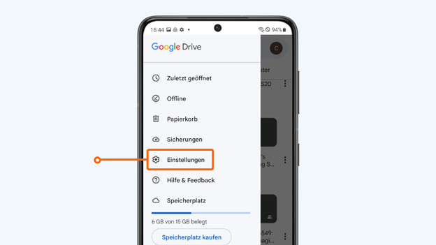 Wähle Einstellungen