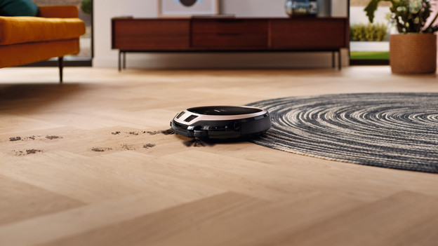 Miele robot vacuum on carpet